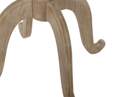 French Country Accent Table With Spider Leg Design - Natural / White