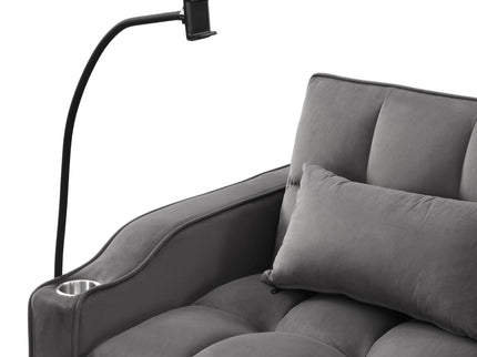 Sofa Bed With Trundle For Small Rooms - Dark Gray