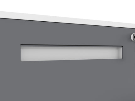2-Drawer Mobile File Cabinet With Lock,On 360° Wheels, Holds A4/Letter/Legal Files - White