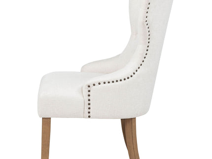 Tufted Dining Chair With Button Tufting And Nailhead Trim