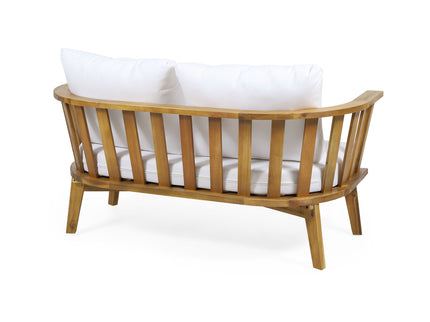 Patio Furniture Set, Outdoor Acacia Wood Patio Club Chair With Table