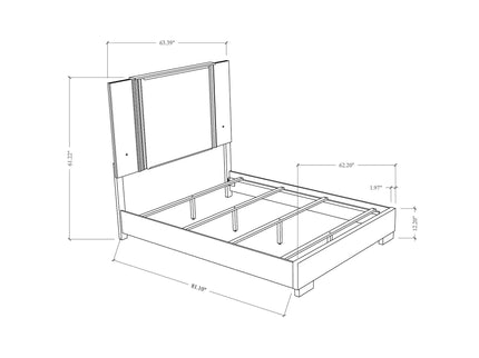 Moon - Modern Bed With LED Accent Lighting