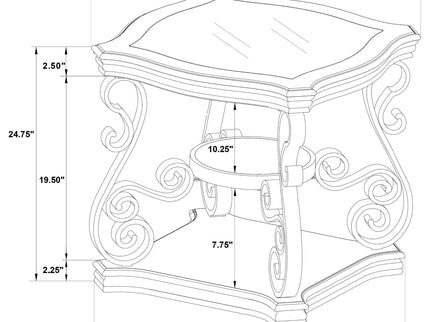 Arrize - Coffee And End Table Set With Scroll Legs
