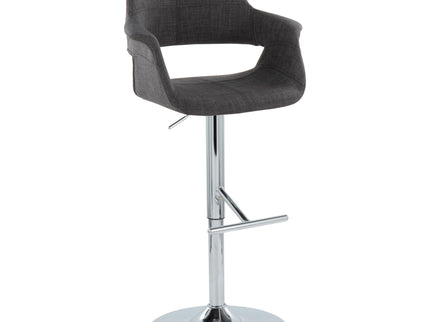 Vintage Flair - Mid Century Modern Adjustable Barstool & Straight T Footrest (Set of 2)