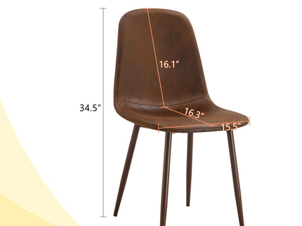 (Set of 4) Backrest AndTransfer Legs Chairs Adding A Touch Of Elegance To Minimalist And Scandinavian Style Homes - Walnut