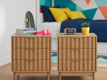 Fluted 3 Drawer Dresser