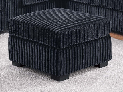 Contemporary L-Shaped Sectional Set With USB Console & Ottoman