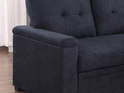 Lucca II - 84.5"W Reversible Sleeper Sectional Sofa with Storage Chaise