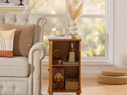 Floor Cabinet With Adjustable Shelf, Storage For Entryway