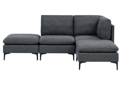 Upholstered Modular Sectional With Tall Legs, Medium Firm Seat