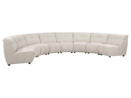 Sycamore - 8 Piece Upholstered Sectional Sofa With Curved Design - Ivory