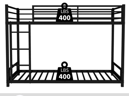 Bunk Bed With Noise Reduction And Safety Guardrail