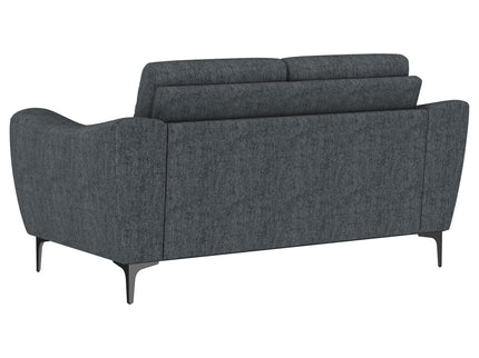 Oberle - 2 Piece Upholstered Sofa Set With Pocket Coil Seating - Charcoal