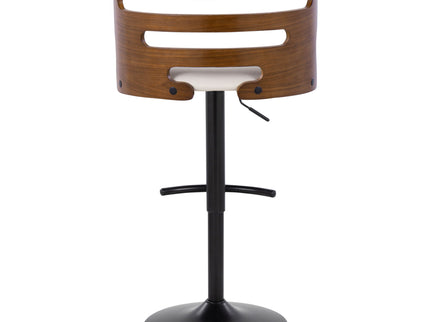 Cosi - Mid Century Modern Adjustable Barstool With Swivel With Rounded T Footrest (Set of 2)