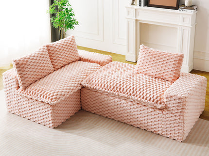 Modular Sofa, Convertible Twin Seat With Chaise Lounge
