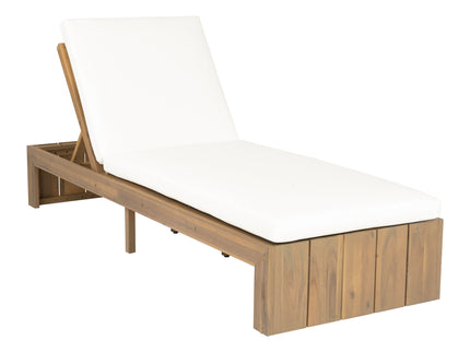 Adjustable Outdoor Chaise Lounge Patio Recliner With Removable Cushion