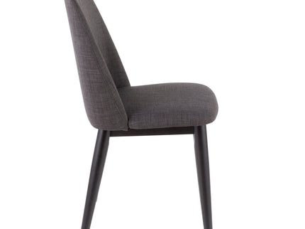 Tintori - Contemporary Dining Chair (Set of 2) - Charcoal