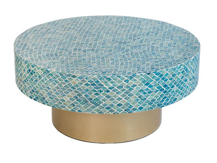 Unique Capiz Coffee Table & Pedestal Base