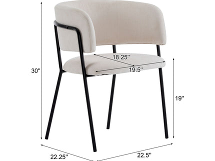 Modern Upholstered Arm Dining Chair Set