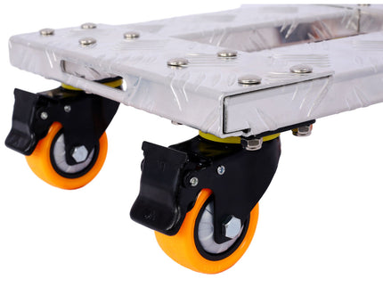 Heavy Duty Furniture Dolly Trolley Car, Aluminum Frame With 3" Tpu Professional Casters, Brake Option