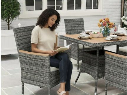 All-Weather Square Rattan Patio Dining Table