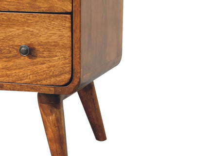 Curved Charm Console - Brown