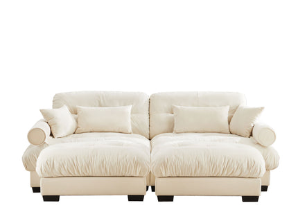 Super Comfort Oversized Modular Sectional Sofa With Movable Ottoman