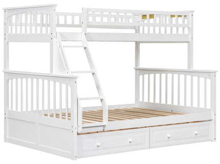Bunk Bed With Drawers, Convertible Storage Bed