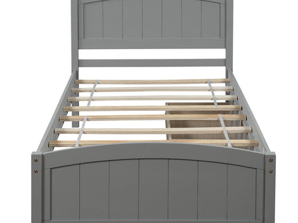 Platform Bed & Headboard, Footboard And Wood Slat Support