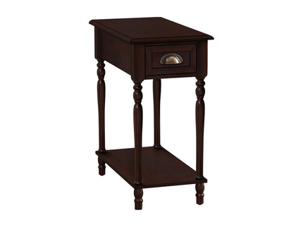 Accent Side Table, 2 Tier, Storage Drawer, Stylish Traditional Design