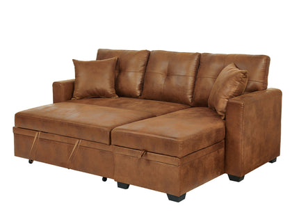 Sectional Sofa With Pull Out Bed, Reversible Chaise