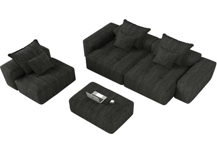 Modern Oversized Diy Combination, Modular Sectional Sofa With Pillows