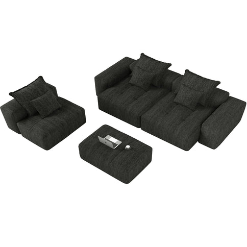 Modern Oversized Diy Combination, Modular Sectional Sofa With Pillows