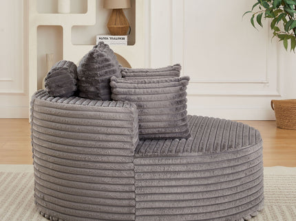Modern Single Sofa With Backrest Pillow For Living Room