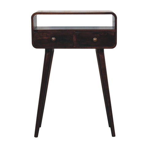 Solid Wood Curved Console Table