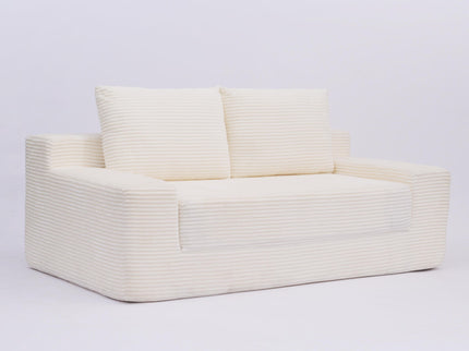 Comfortable Deep Seat Loveseat Sofa Bed, Reversible Cushion With Pillows