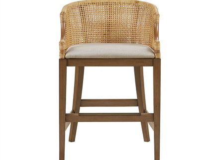 Casual Handcrafted Rattan Counter Stool