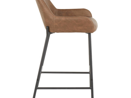 Daniella - Industrial Fixed Height Counter Stool (Set of 2)