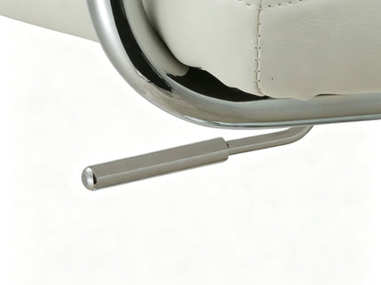 Adjustable Swivel Arm Bar Stool With Cushion - White