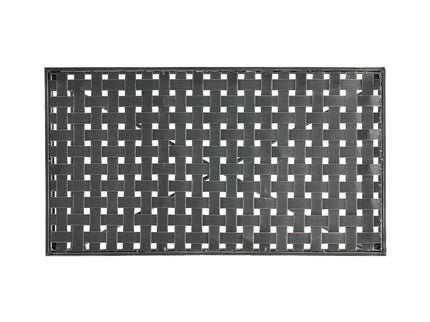 Luna - Outdoor Iron Coffee Table - Black Brush Silver