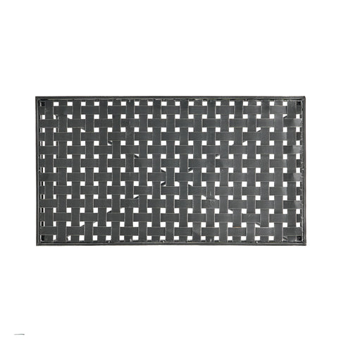 Luna - Outdoor Iron Coffee Table - Black Brush Silver