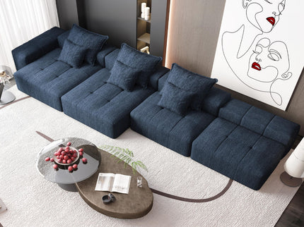 Modern Oversized Diy Combination Modular Sectional Sofa & Pillows