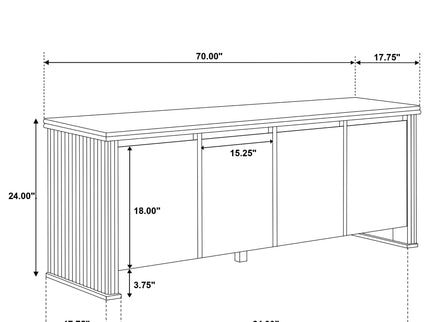 Dreydon - 4 Door TV Stand With Adjustable Shelves And Cable Management - Light Brown