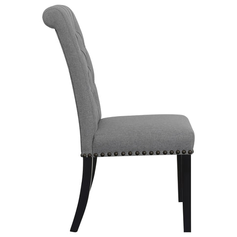 Tufted Rolled Backrest Side Chairs (Set of 2)
