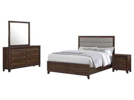 Anza - Queen Bedroom 4 Piece Set - Walnut