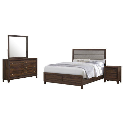 Anza - Queen Bedroom 4 Piece Set - Walnut