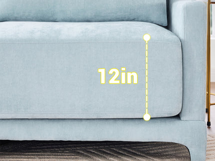 Elegant Sofa With Ergonomic Design And Lumbar Pillows
