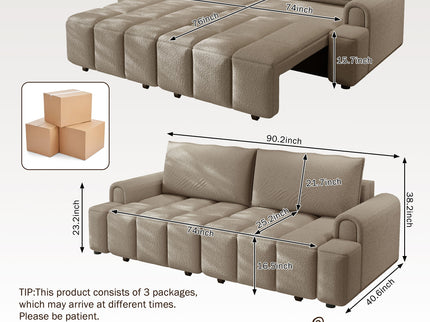 4 Seater Modern Couch With Seats Storage
