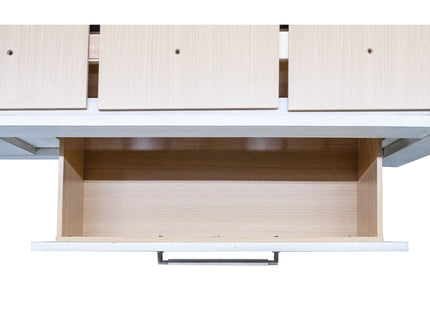 Bed With Built In LED Lights And Open Shelves