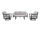 Gray / 4 Pc. Coffe Table, 2 Swivel Chairs, Sofa
